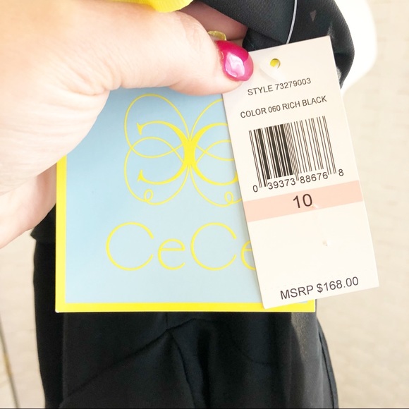 NWT CeCe hi-lo tiered midi dress Sz 10 - Picture 5 of 7